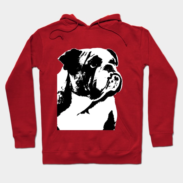 Bulldog B&W Hoodie by GrizzlyVisionStudio